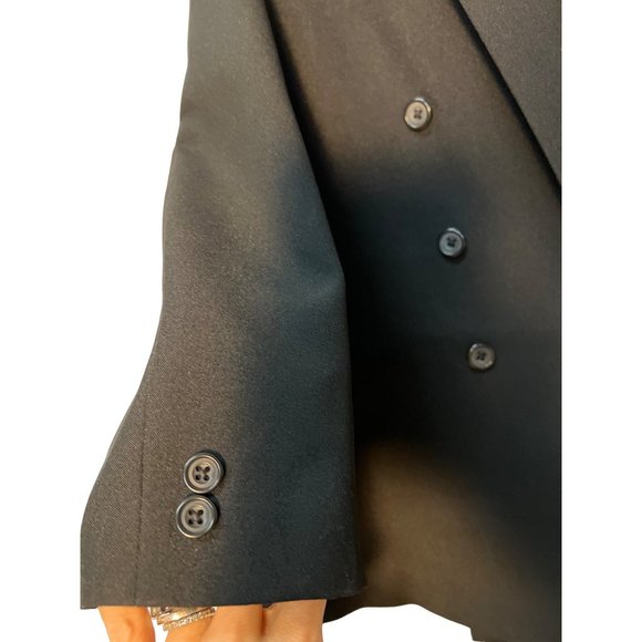 Retro Kids Black Blazer 12 Double breasted Jacket - Picture 4 of 8